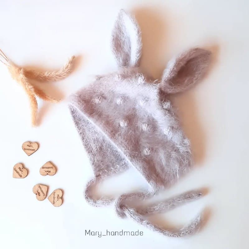 کلاه بافتنی موهر بچگانه طرح خرگوش