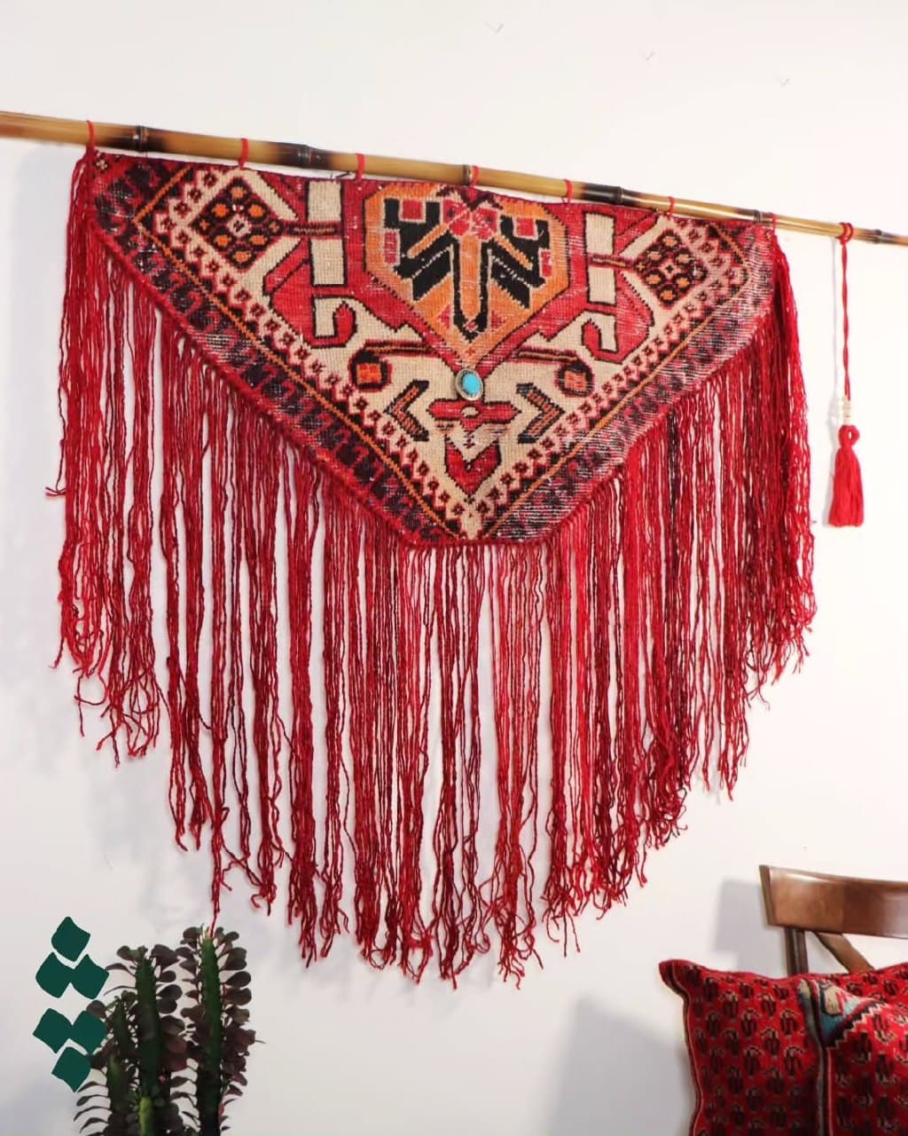 بوم فرش دکوراتیو دستساز طرح بختیاری