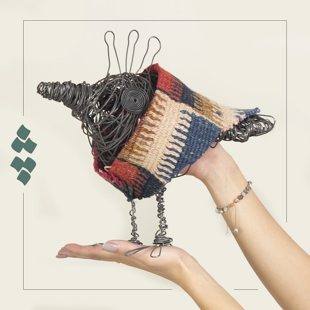 مجسمه دستساز چله طرح پرنده