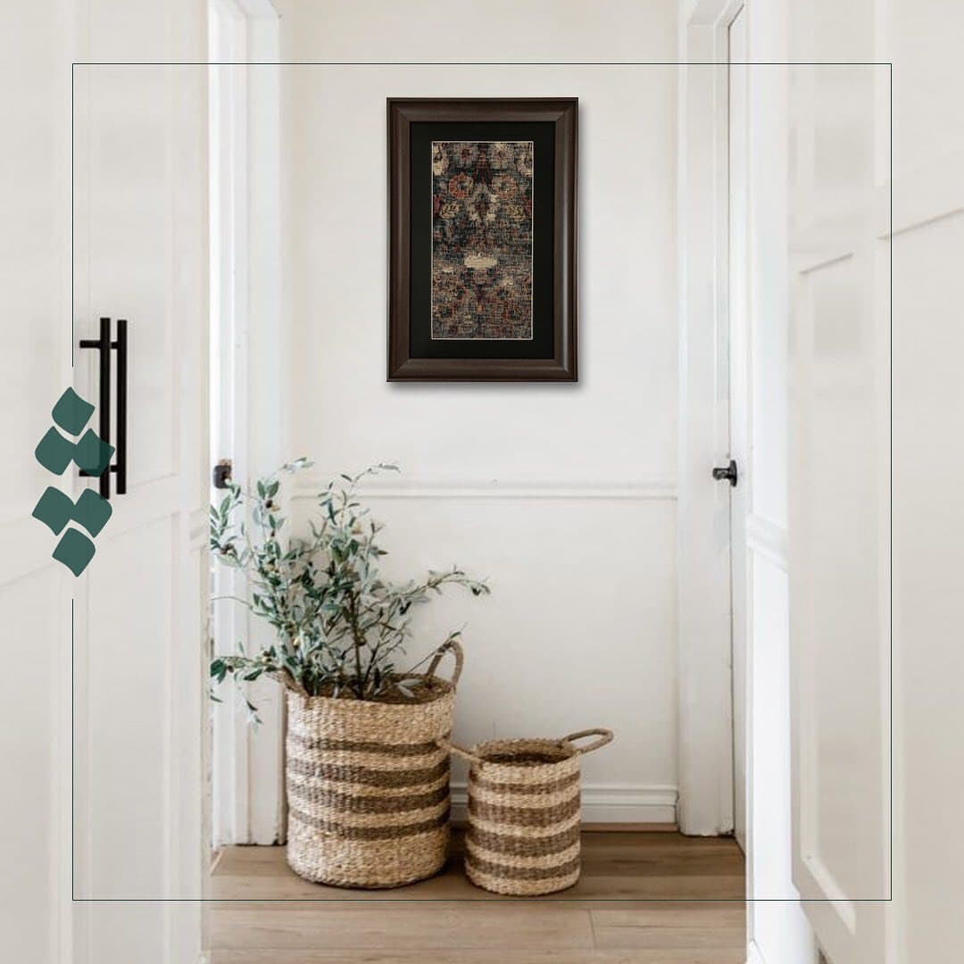 قاب فرش آنتیک چله با قاب چوبی