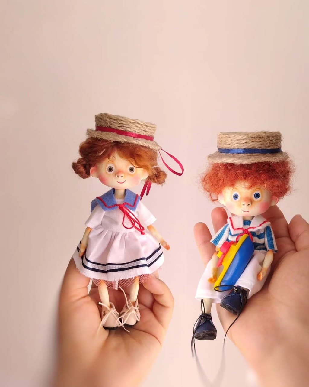 عروسک دست ساز مفصلی یواشکی طرح ملوان