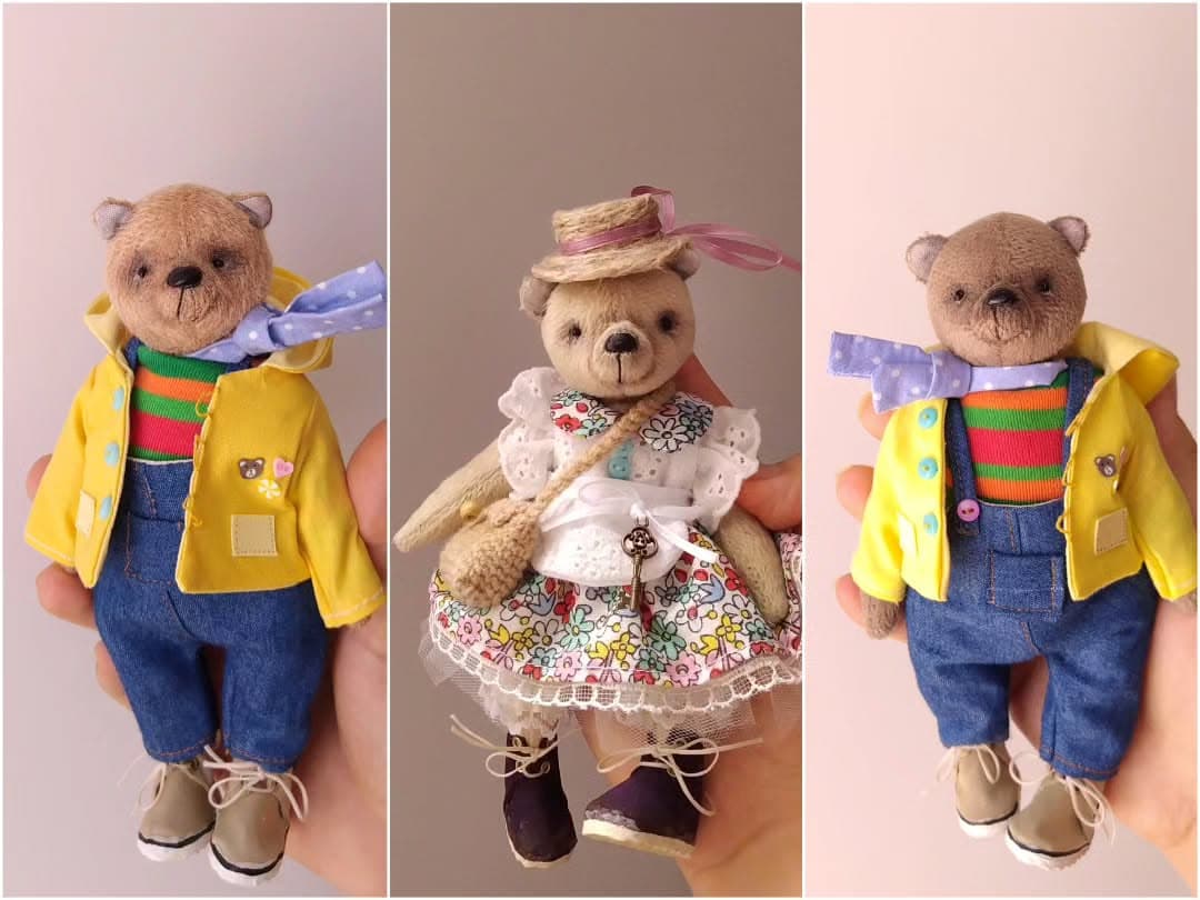 عروسک دست ساز کلکسیونی مدل خرس تدی