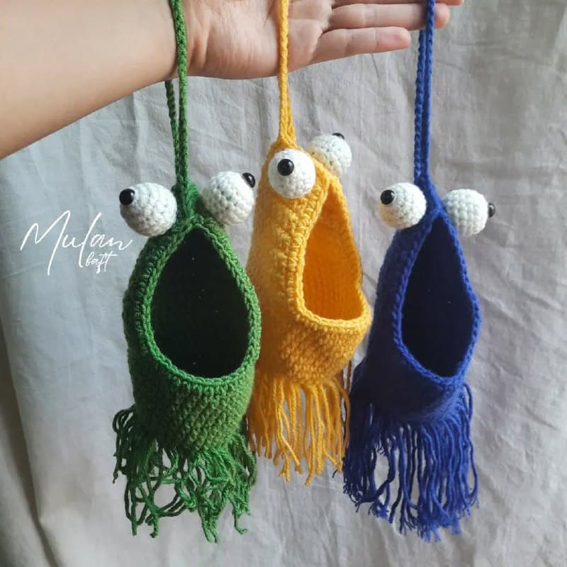 آویز نظم دهنده بافتنی فانتزی طرح هیولا