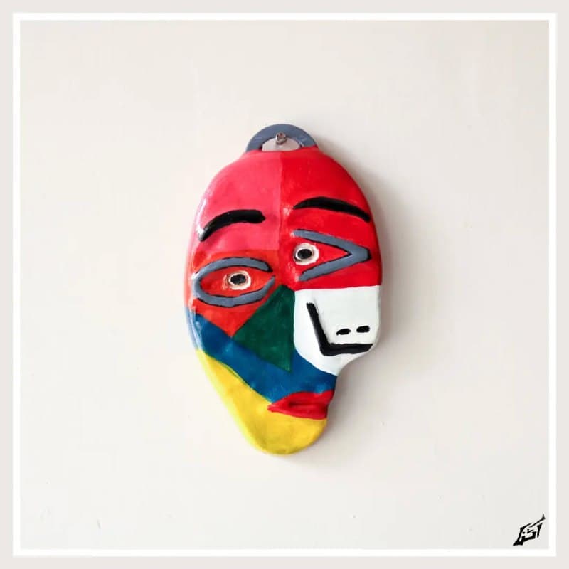 دیوارکوب سفالی دست ساز طرح پیکاسو