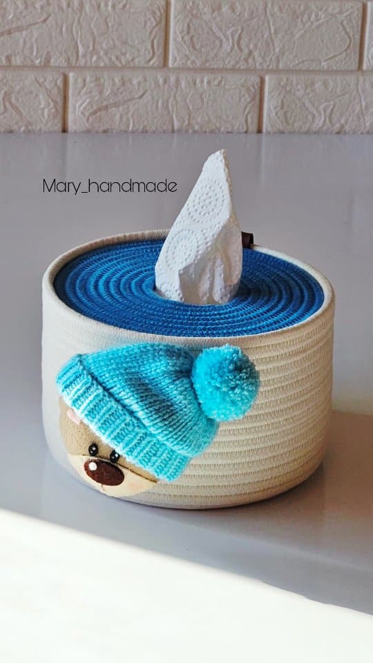 ست سه تکه سبد نظم دهنده اتاق کودک طرح خرس کلاهدار