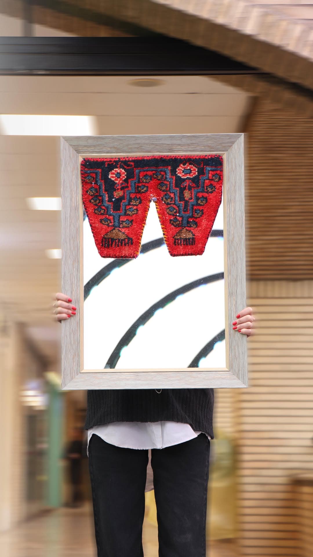 مجموعه دکوراتیو دستساز چله با فرش دستباف