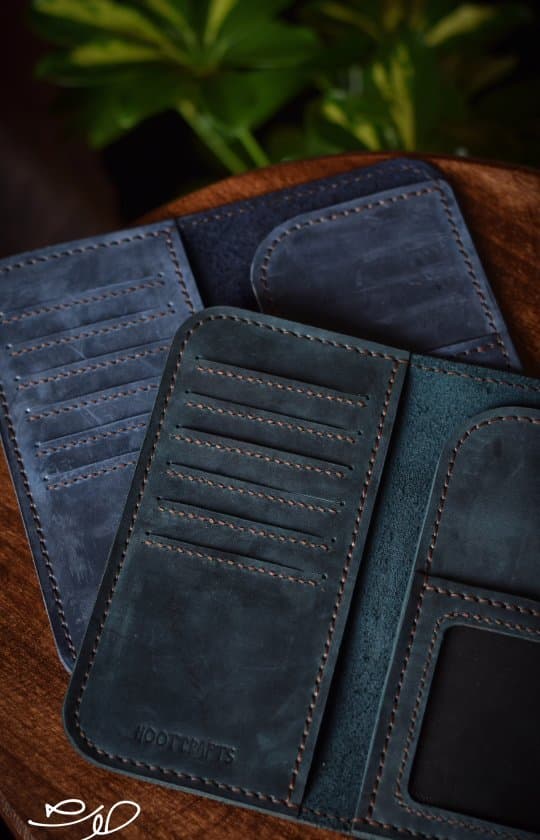کیف پول چرم دست دوز مردانه مدل مینیمال Hoot Crafts
