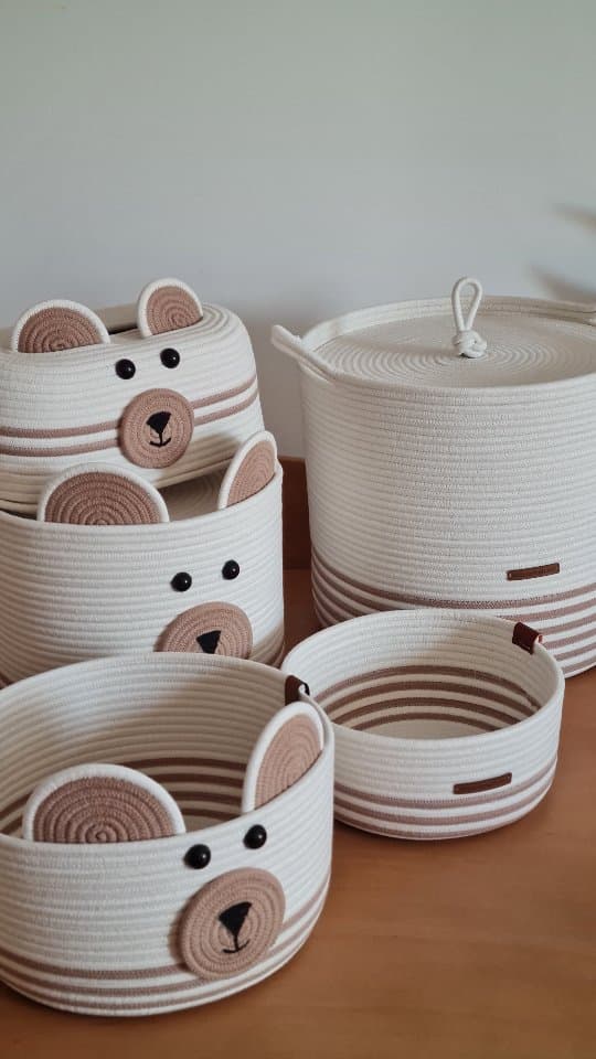 زیرلیوانی دست ساز قیطانی با طرح خرس