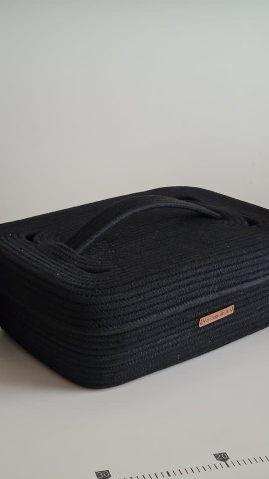 سبد نظم دهنده قیطانی دست دوز مشکی